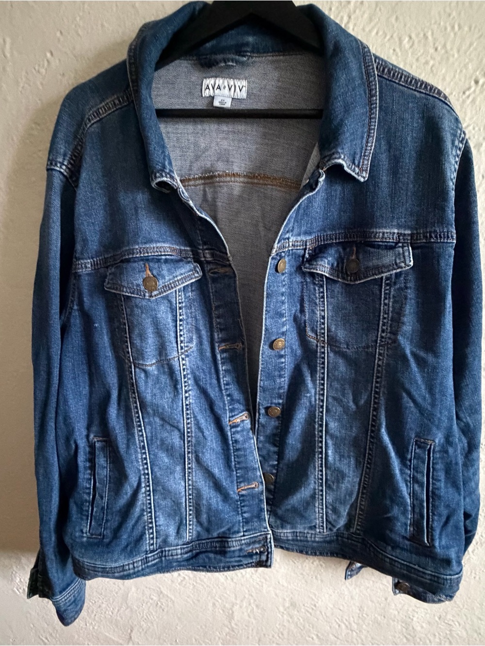 Ava & Viv Medium Blue Denim Trucker Jacket